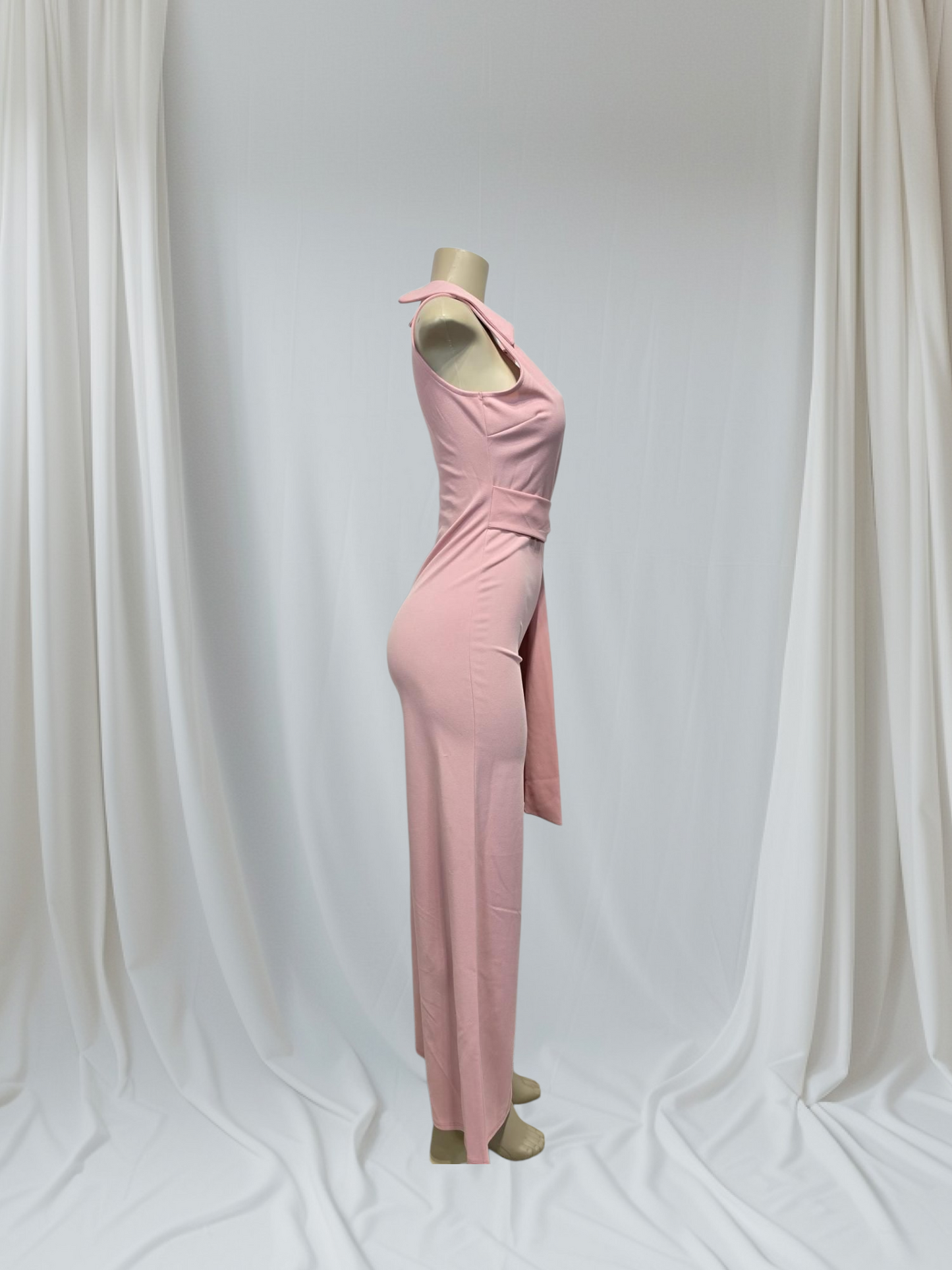 Jumsuit estilo formal, enterizo color palo rosa
