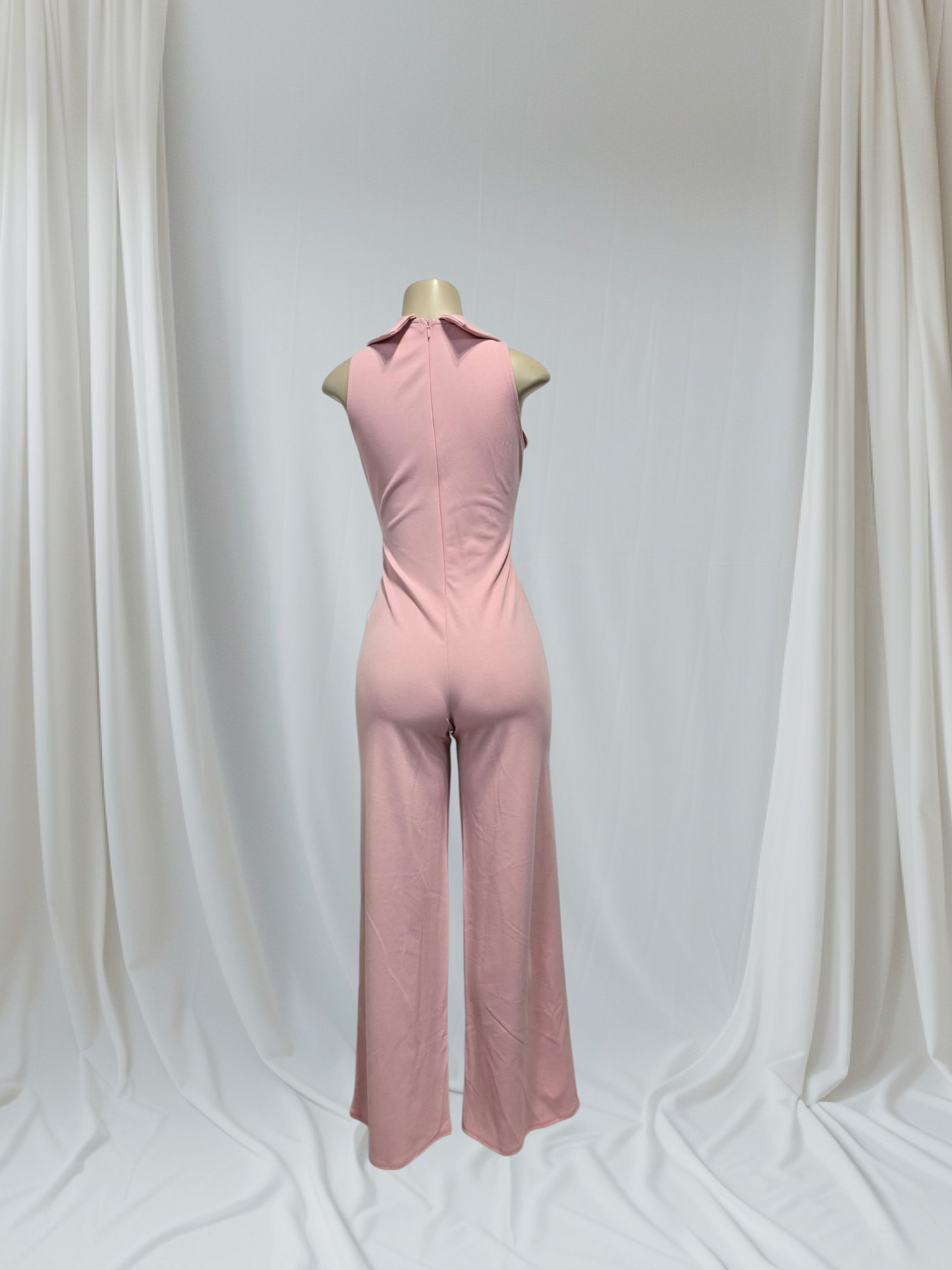 Jumsuit estilo formal, enterizo color palo rosa